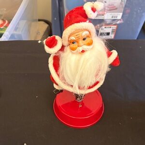 Vintage Santa Claus Figurine Wind Up Dancing